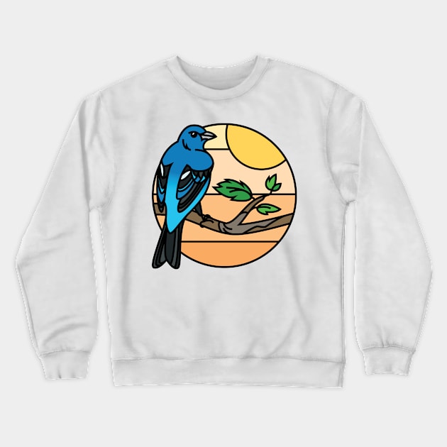 Indigo Bunting Crewneck Sweatshirt by Joe Gottli